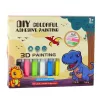 LEAN TOYS Kūrybinis rinkinys „Vitražiniai raktų pakabukai – Dinozaurai“ su žymekliais, 6 vnt.
