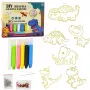 LEAN TOYS Kūrybinis rinkinys „Vitražiniai raktų pakabukai – Dinozaurai“ su žymekliais, 6 vnt.