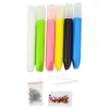 LEAN TOYS 3D DIY erdvės piešimo rinkinys – 12 pakabukų, 6 dažų, akriliniai, gipsiniai, nuo 6 metų