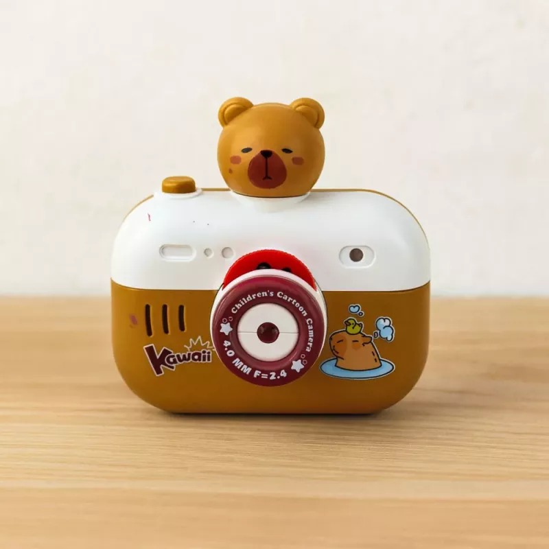 LEAN TOYS Capybara Interactive Camera Light Projector Sounds Lanyard