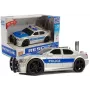 LEAN TOYS Policijos automobilis su baterijomis 1:20 Šviesos ir garsai Strung Silver