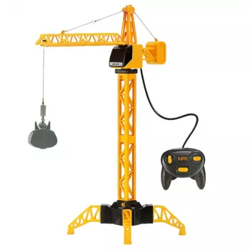 LEAN TOYS Nuotoliniu valdymo statybinis kranas RC laidinis 360° sukimasis 71 cm