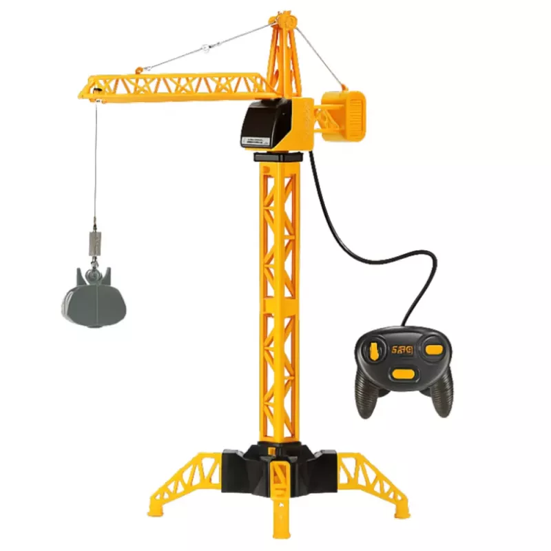 LEAN TOYS Nuotoliniu valdymo statybinis kranas RC laidinis 360° sukimasis 71 cm