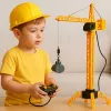 LEAN TOYS Nuotoliniu valdymo statybinis kranas RC laidinis 360° sukimasis 71 cm