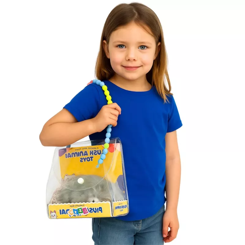 LEAN TOYS Miegantis haskis ant pagalvės figūrėlė su kailiniu maišeliu ir garsais