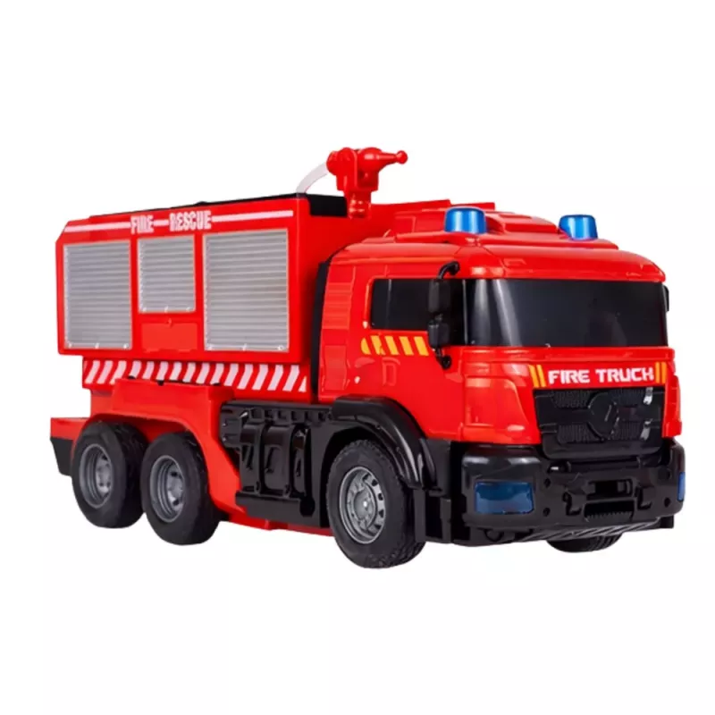 LEAN TOYS Firefighter Robot Car 2 in 1 Remote Controlled RC Lights Sounds Water