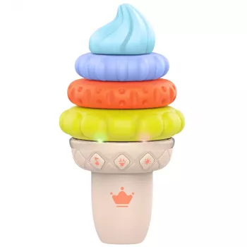 LEAN TOYS Muzikinis edukacinis ledų žaislas mažiems vaikams su šviesomis ir garsais