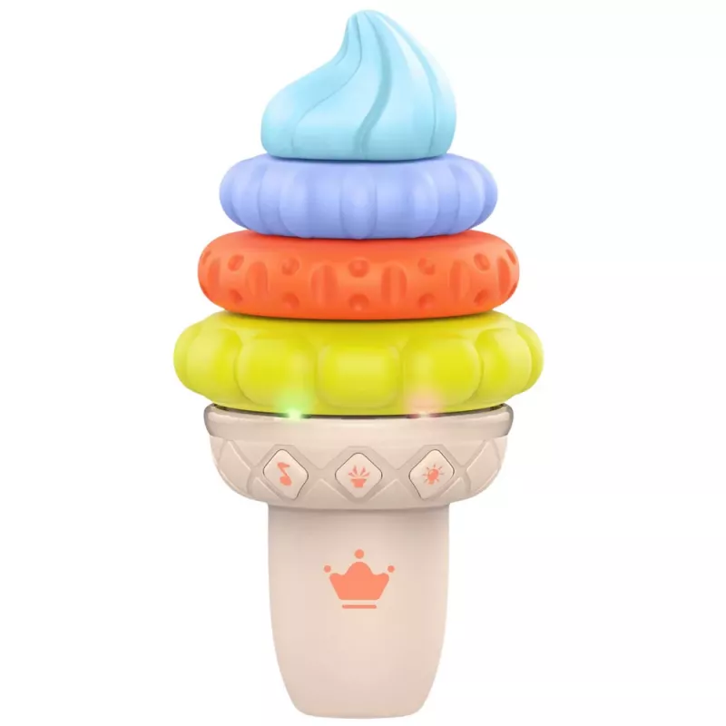 LEAN TOYS Muzikinis edukacinis ledų žaislas mažiems vaikams su šviesomis ir garsais