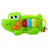 LEAN TOYS Interaktyvus muzikinis pianinas mažyliams Krokodilas Karoliukai Žalia