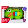 LEAN TOYS Interaktyvus muzikinis pianinas mažyliams Krokodilas Karoliukai Žalia