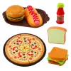 LEAN TOYS Picnic Basket Set Braided Food Accessories 33 pcs.