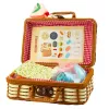 LEAN TOYS Picnic Basket Set Braided Food Accessories 33 pcs.