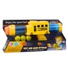 LEAN TOYS Soft Foam Ball Gun School Bus Yellow 6 vnt.