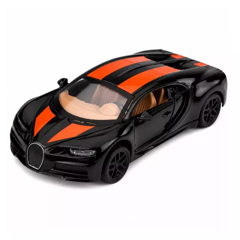 LEAN TOYS Automobilis Metalinis Sportinis Automobilis Šviesos Garsas Atbulinis Varymas Juodas 1:32