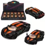 LEAN TOYS Automobilis Metalinis Sportinis Automobilis Šviesos Garsas Atbulinis Varymas Juodas 1:32