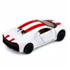 LEAN TOYS Automobilis Metalinis Sportinis Automobilis Šviesos Garsai Atbulinė Pavara Baltas 1:32