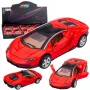 LEAN TOYS Sportinis automobilis Metalinis Atidaromos durys Šviesos Garsai Raudonas 1:32