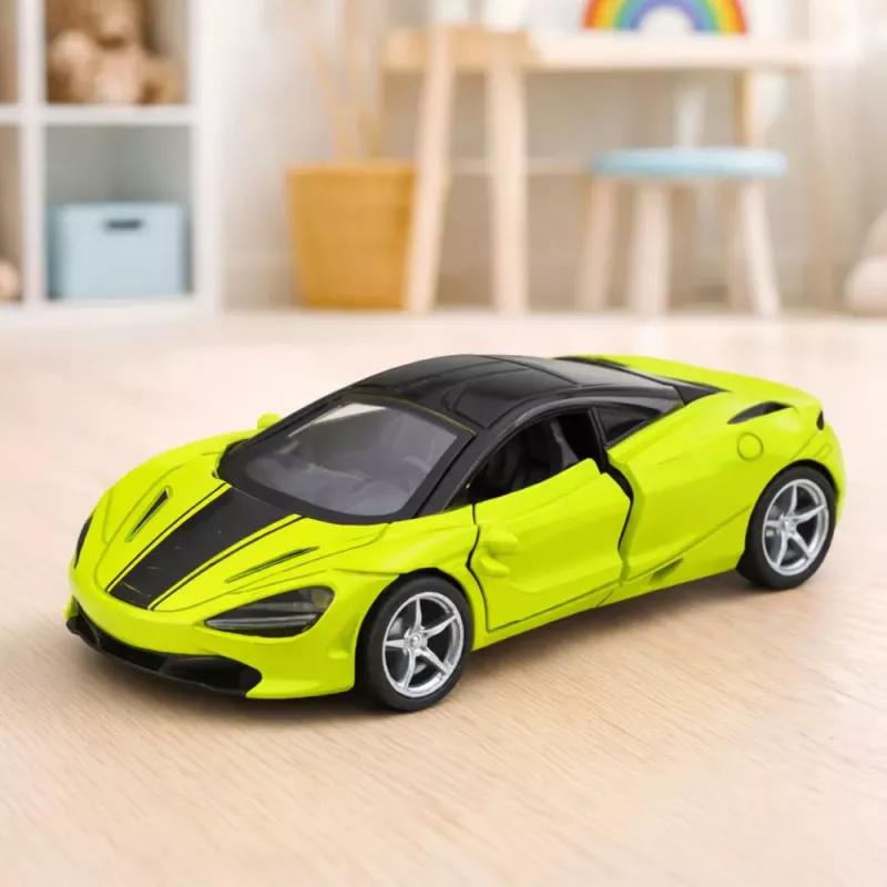 LEAN TOYS Sportinis automobilis Metalas Pavara Šviesos Garsai Žalia 1:32
