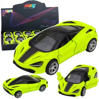 LEAN TOYS Sportinis automobilis Metalas Pavara Šviesos Garsai Žalia 1:32