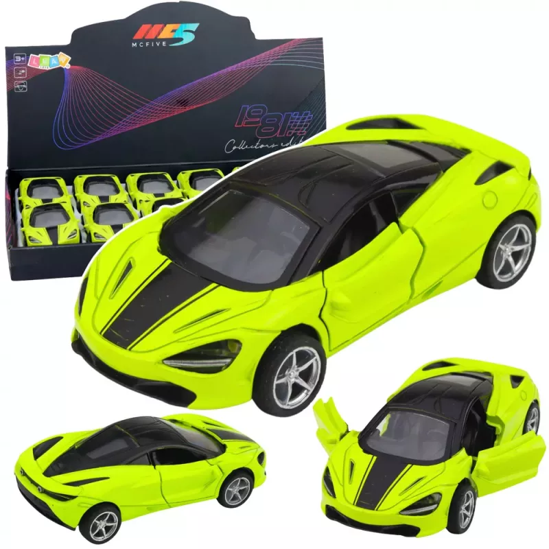 LEAN TOYS Sportinis automobilis Metalas Pavara Šviesos Garsai Žalia 1:32