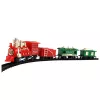 LEAN TOYS Classic Mini Train Battery Operated Locomotive Wagons With Tracks 13 pcs.