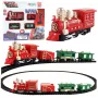 LEAN TOYS Classic Mini Train Battery Operated Locomotive Wagons With Tracks 13 pcs.