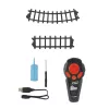 LEAN TOYS Electric Train Classic RC Train with Lights, Sounds and Smoke, 206 cm Track, 24 Pieces
