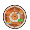 LEAN TOYS Capybara Dartboard Skill Game su Velcro kamuoliukais ir žaisliniais ginklais 73,5 cm