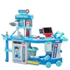 LEAN TOYS Gydytojo ligoninės rinkinys lagamine 2 in 1 Šviesos Garsai Aksesuarai