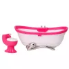 LEAN TOYS Doll's Bathroom Set: Bathtub, Toilet, Washbasin with Mirror
