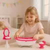 LEAN TOYS Doll's Bathroom Set: Bathtub, Toilet, Washbasin with Mirror