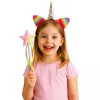 LEAN TOYS Unicorn Horn Ears Wand Hairband Set