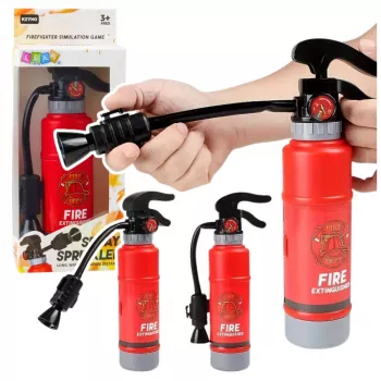 LEAN TOYS Žaislinis gesintuvas mažajam ugniagesiui su vandens purškimo funkcija