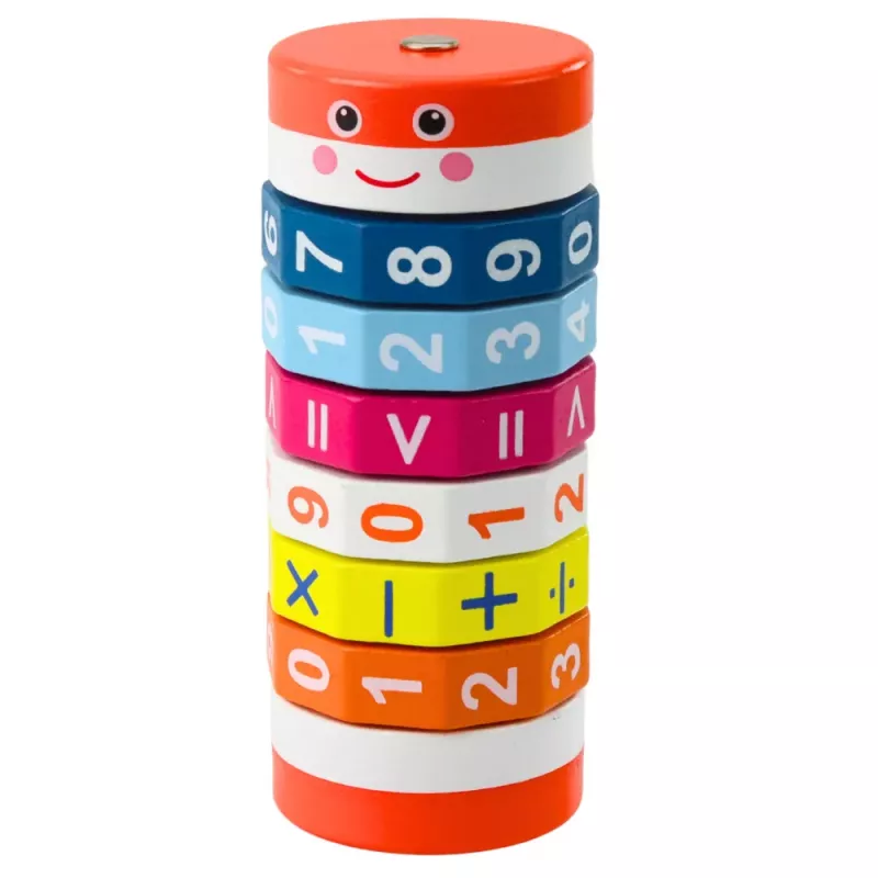 LEAN TOYS Educational Math Roller For Kids Nuka Counting Puzzle - Blue