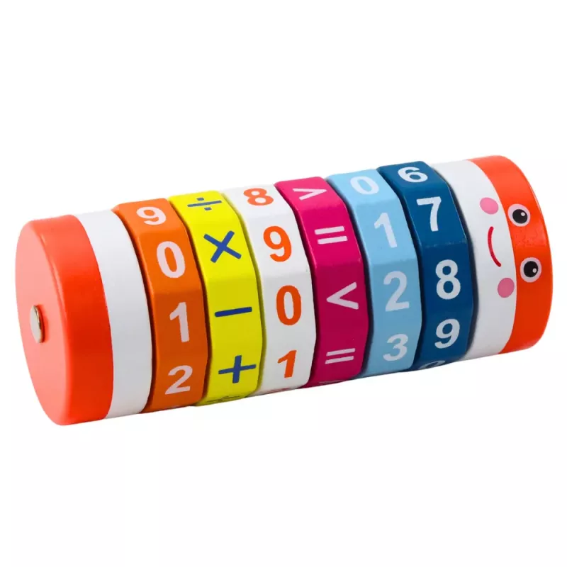 LEAN TOYS Educational Math Roller For Kids Nuka Counting Puzzle - Blue