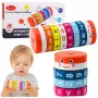LEAN TOYS Educational Math Roller For Kids Nuka Counting Puzzle - Blue
