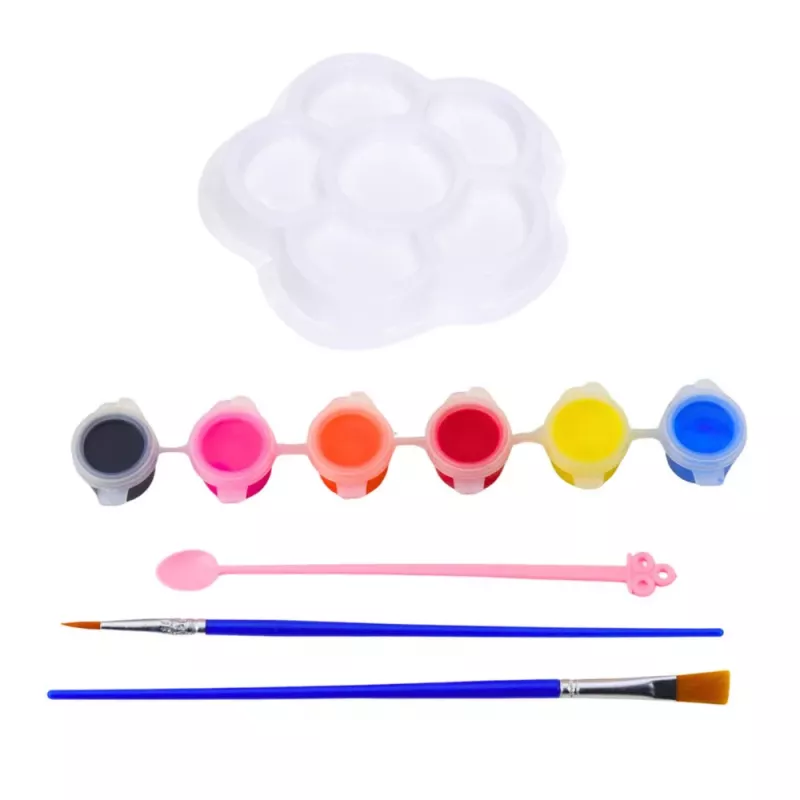 LEAN TOYS Kūrybinis rinkinys Šuns dubuo dažymui Dažai Teptukai DIY 6 vnt.