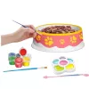 LEAN TOYS Kūrybinis rinkinys dubenėliams dažyti, dažai, teptukai, „pasidaryk pats“, 6 vnt.