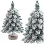 LEAN Decorative Artificial Christmas Tree on a Trunk Covered with Snow 60 x 16 cm