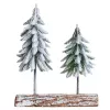 LEAN Kalėdinė eglutės kompozicija ant kamieno su sniego danga 34 x 28 cm