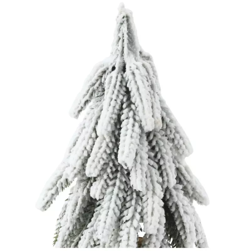 LEAN Decorative Artificial Christmas Tree on a Trunk Covered with Snow 20 x 9 cm