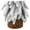 LEAN Decorative Artificial Christmas Tree on a Trunk Covered with Snow 20 x 9 cm