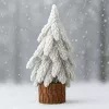 LEAN Decorative Artificial Christmas Tree on a Trunk Covered with Snow 30 x 10 cm