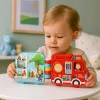 LEAN TOYS Interaktyvi edukacinė knyga Transporto priemonės Šviesos Garsai Judantys elementai