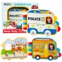 LEAN TOYS Interaktyvi edukacinė knyga Transporto priemonės Šviesos Garsai Judantys elementai
