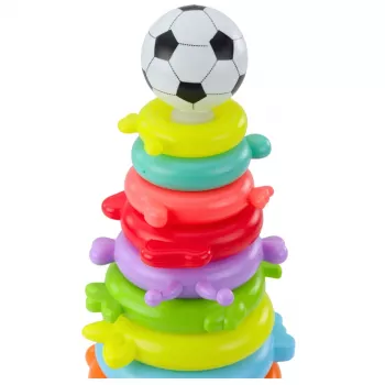 LEAN TOYS Edukacinis Piramidės Dėlionės Rutulio Lipdukai 13 Lygių Spalvingas