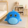 LEAN TOYS Growing Plush Blue Shark Jumping Ball Pump 50 cm