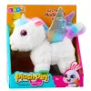 LEAN TOYS Unicorn Plush Interactive Moves Sounds White 21 cm
