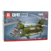 LEAN TOYS Konstrukcinių kaladėlių rinkinys Karinis sraigtasparnis CH-47 Chinook 1451 vnt.