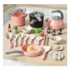 LEAN TOYS Virtuvės rinkinys Puodai Maisto gaminimo aksesuarai Maistas Rožinis 32 vnt.